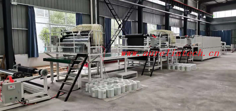 撒玻纤设备 Scatter Glass fiber machinery and press machine